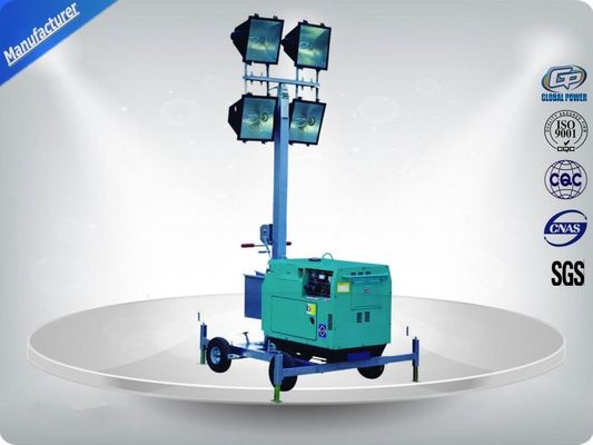 จีน 60Hz  Single Phase Portable Mobile Light Tower Rental With Diesel Generator ผู้ผลิต