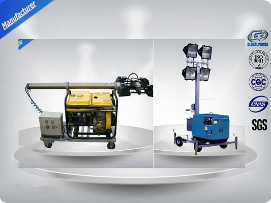 จีน Construction Mobile Light Tower High Performance with LED lighting , Hand Push ผู้ผลิต